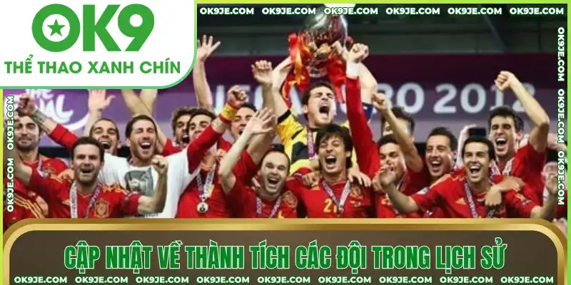 Cập nhật về thành tích các đội trong lịch sử